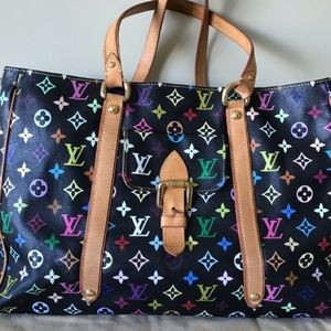 Louis Vuitton Monogram Black Multicolor Aurelia Mm